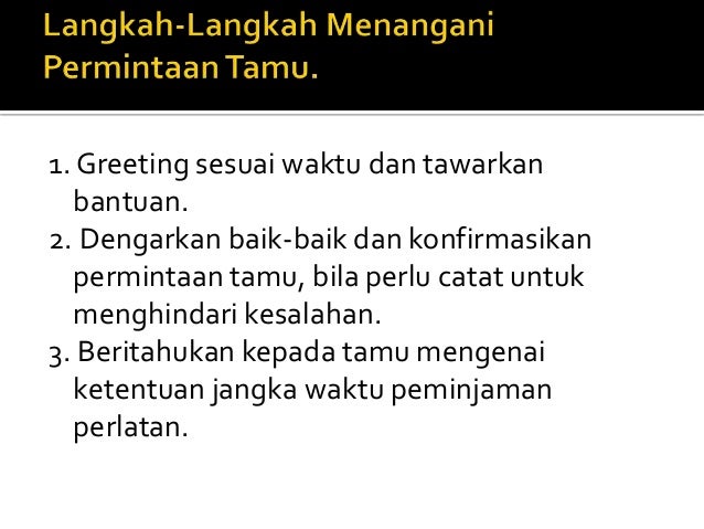 suci 7 formulir tamu Menyediakan housekeeping layanan untuk