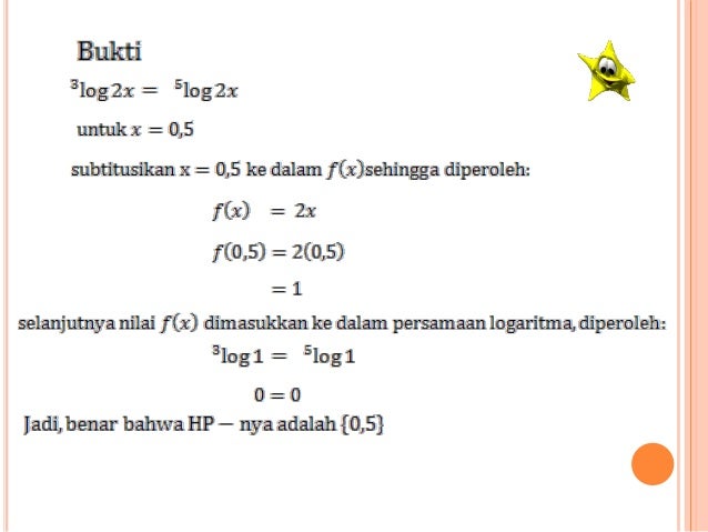 Menyelesaikan Persamaan Logaritma