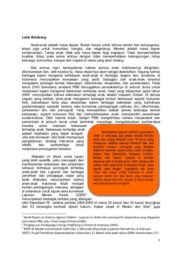 Menentang Pornografi Dan Eksploitasi Seksual Terhadap Anak