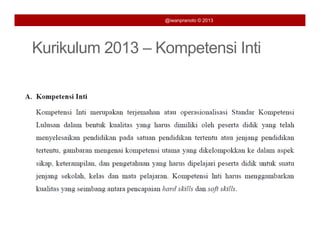 @iwanpranoto © 2013




Kurikulum 2013 – Kompetensi Inti
 