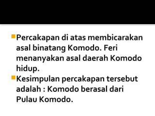 Menyimpulkan percakapan | PPT