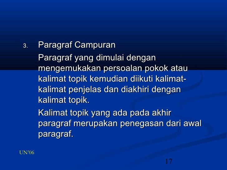 Menyusun paragraf