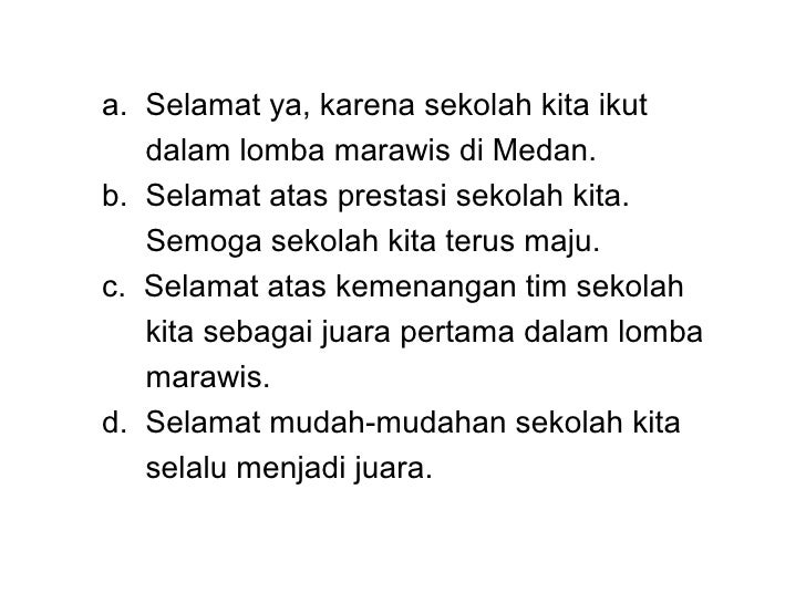 Menyusun Ucapanselamat