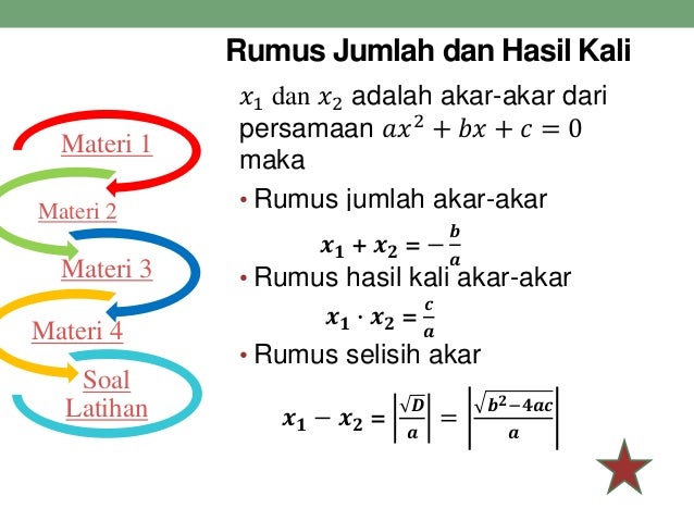 Menyusun persamaan kuadrat Menyusun persamaan kuadrat