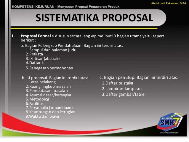 Menyusun Proposal Penwaran Produk