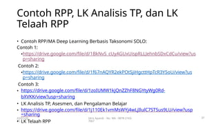 Contoh Rpm Deep Learning MENYUSUN RPM PEMBELAJARAN MENDALAM (DEEP LEARNING) | PPTX