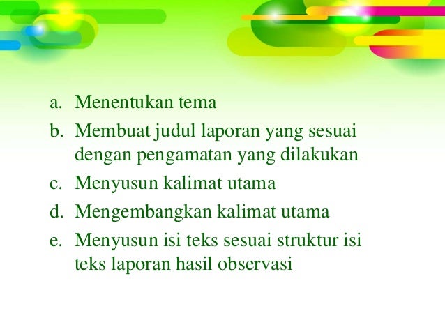 Menyusun Teks Laporan Hasil Observasi