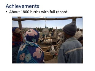 Achievement of the community based sheep breeding project in Menz area