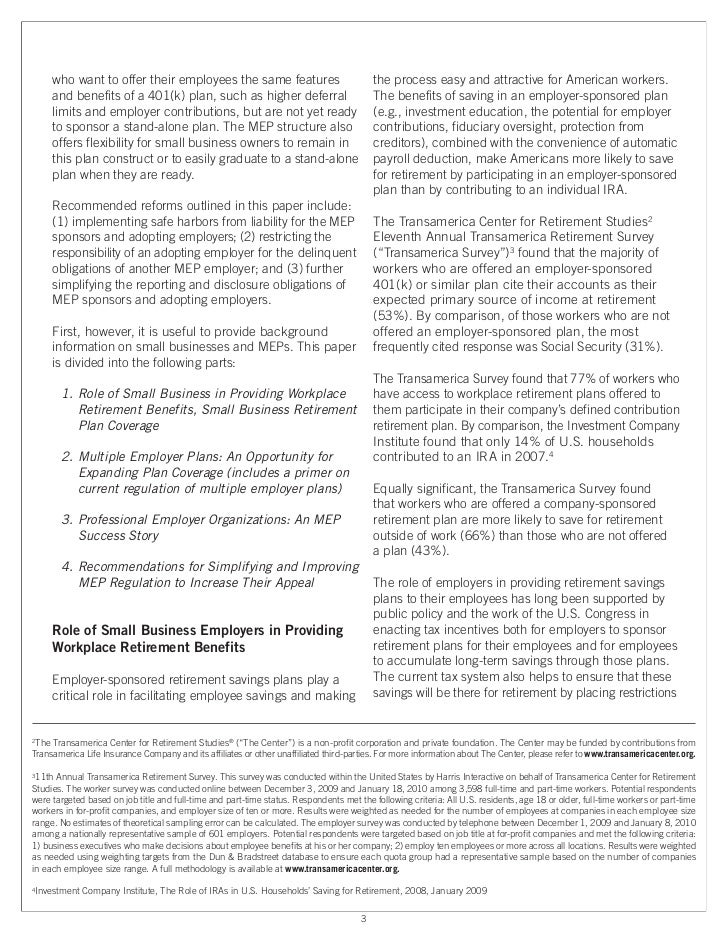 Multi Employer Plans