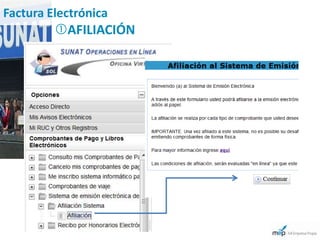 Factura Electrónica
         AFILIACIÓN
 