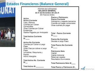 Estados Financieros (Balance General)
 