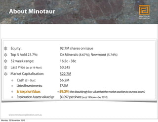 Minotaur Slide - AGM Notes | PPT