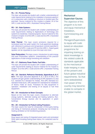 Mep courses academic programme brochure | PDF