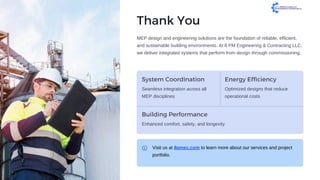 Comprehensive MEP Design & Engineering Solutions for Dubai Construction ...