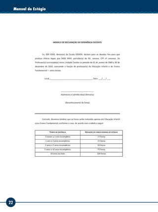 22
Manual de EstágioManual de Estágio
 