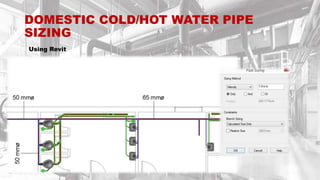 DOMESTIC COLD/HOT WATER PIPE
SIZING
Using Revit
 