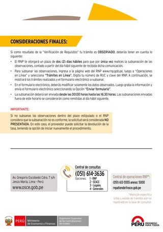 Consulta Rnp Inscripción en el registro Nacional de Proveedores | PDF