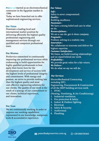 Mep Engineering Brochure.pdf MEP Electromechanical Contracting | PDF
