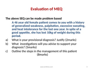 modified essay questions presentation for medical students | PPTX