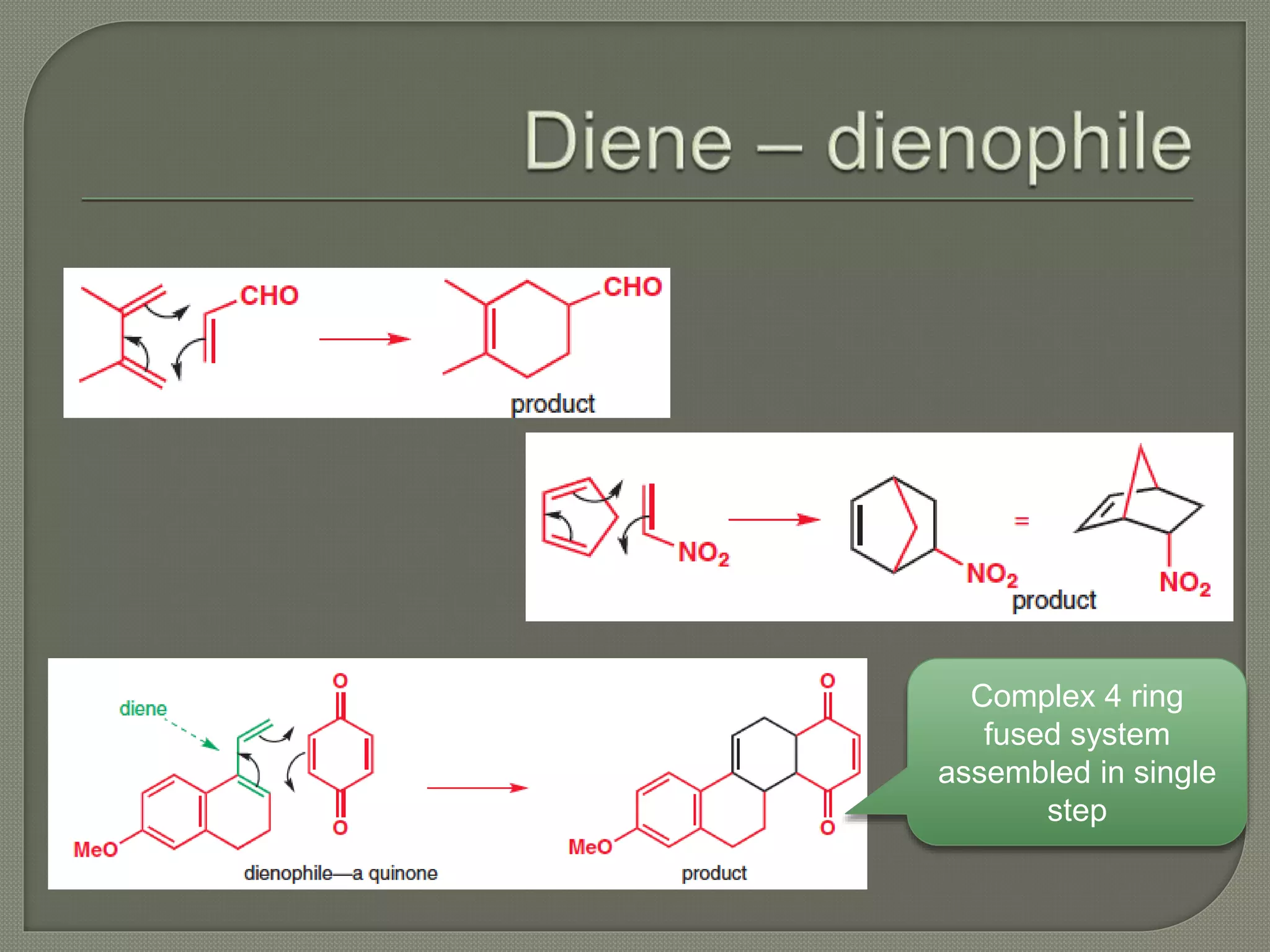 Complex 4 ring
fused system
assembled in single
step
 