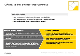 Assess the legal, organizational and technological risks as well as the security issues related to placing information into the public cloud.