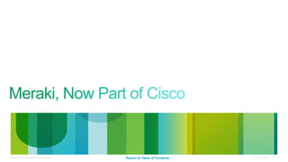 Cisco Meraki Cloud Managed Networking | PDF