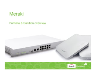 Meraki  
 
Portfolio & Solution overview"
 