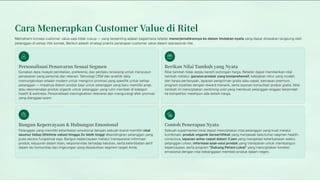 Value Analysis Ritel Merancang Pesan Pemasaran Per Segmen dan Konsep Nilai Pelanggan dalam ...