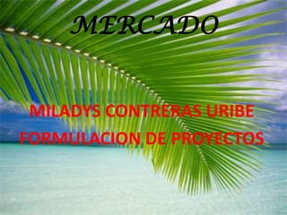 MERCADO


 MILADYS CONTRERAS URIBE
FORMULACION DE PROYECTOS
 
