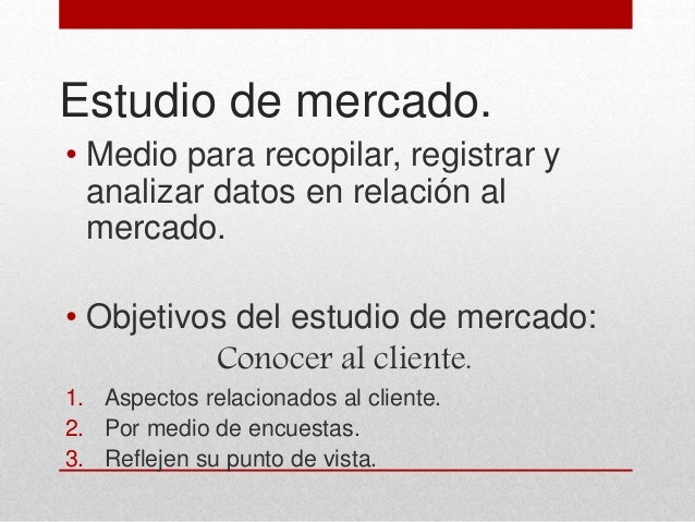 Mercado y sus componentes