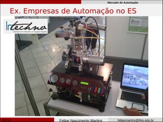 Mercado de Automação


Ex. Empresas de Automação no ES




            Felipe Nascimento Martins         felipemartins@ifes.edu.br
 