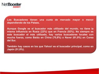 Mercado de buscadores en el Mundo - Netbooster Spain