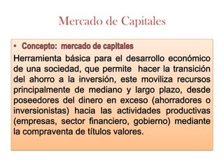 Mercado de capitales Nora | PPTX