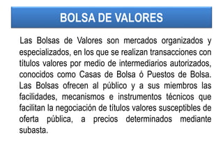 Mercado de capitales | PPTX