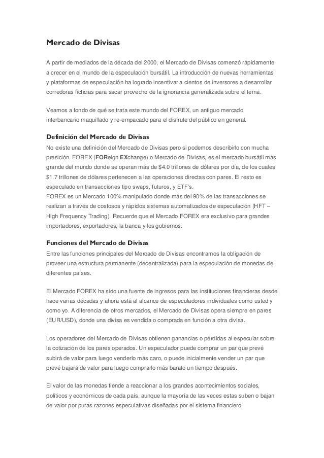 Tecnicas de forex