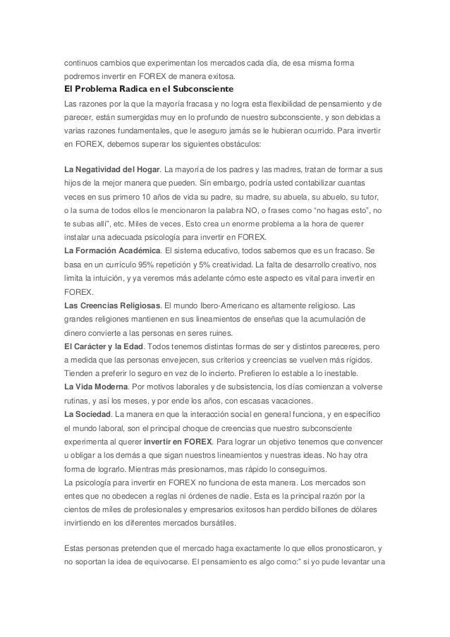 Tecnicas forex