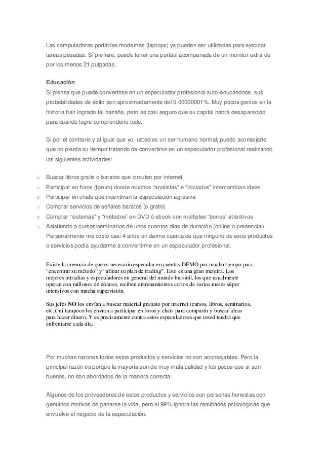 Tecnicas forex