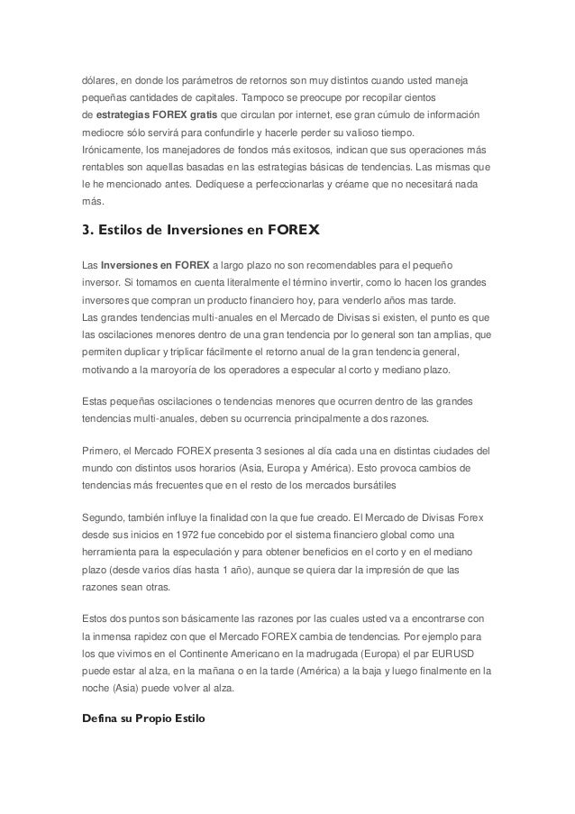 Tecnicas de forex