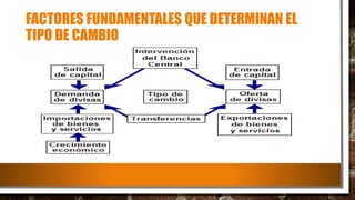 FACTORES FUNDAMENTALES QUE DETERMINAN EL
TIPO DE CAMBIO
 