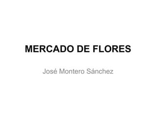 MERCADO DE FLORES 
José Montero Sánchez 
 