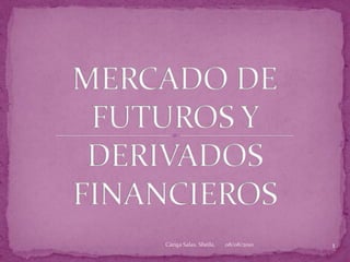 MERCADO DE FUTUROS Y DERIVADOS FINANCIEROS,[object Object],08/08/2010,[object Object],1,[object Object],Cáriga Salas, Sheila.,[object Object]