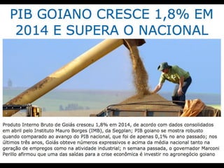 ECONOMIA EM GOIÁS
 