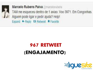 967 RETWEET 
(ENGAJAMENTO) 
 