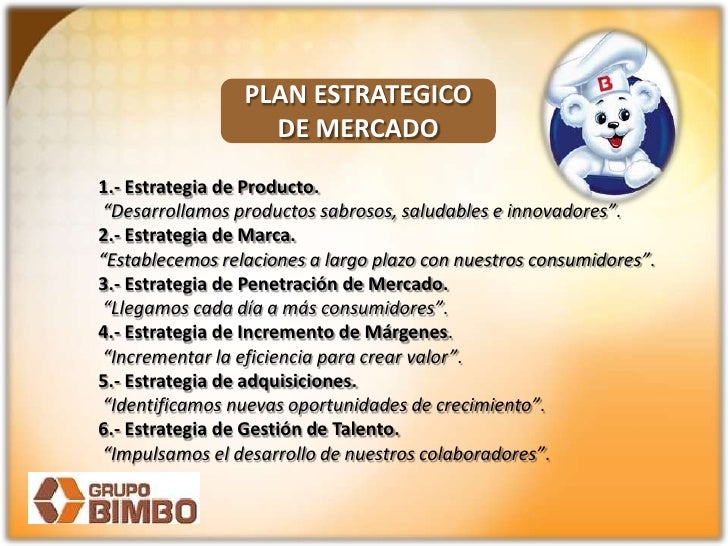 Mercado de la empresa Bimbo