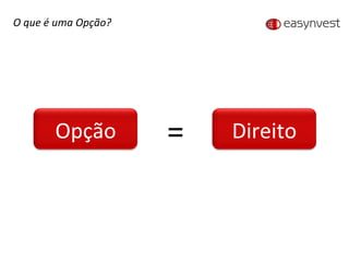 = O que é uma Opção? Opção Direito 