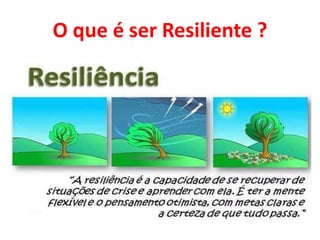 O que é ser Resiliente ?
 