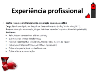 Experiência profissional
 