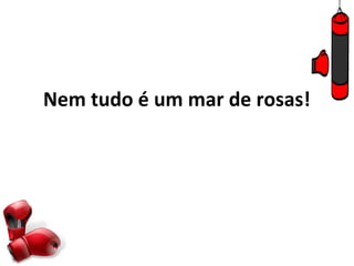 Nem tudo é um mar de rosas!
 