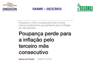 EXAME – 10/3/2015
 