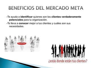 -Te ayuda a identificar quienes son los clientes verdaderamente
potenciales para tu organización.
-Te lleva a conocer mejor a tus clientes y cuáles son sus
necesidades.
 
